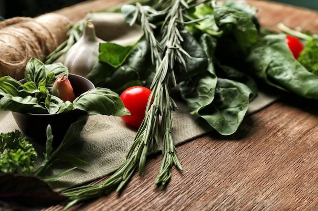 Zbliżenie na świeże składniki